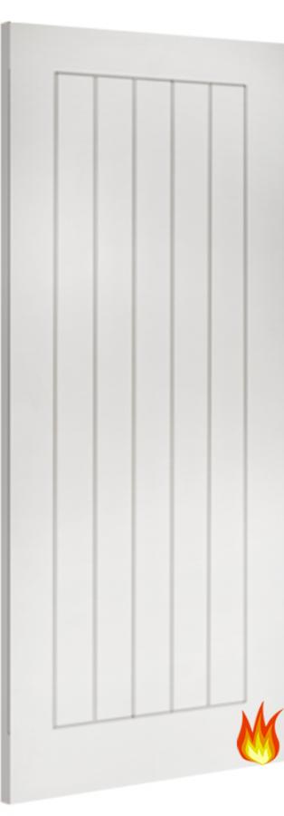 Cottage Ely White Primed Internal Fire Door (18mm lippings) FD30